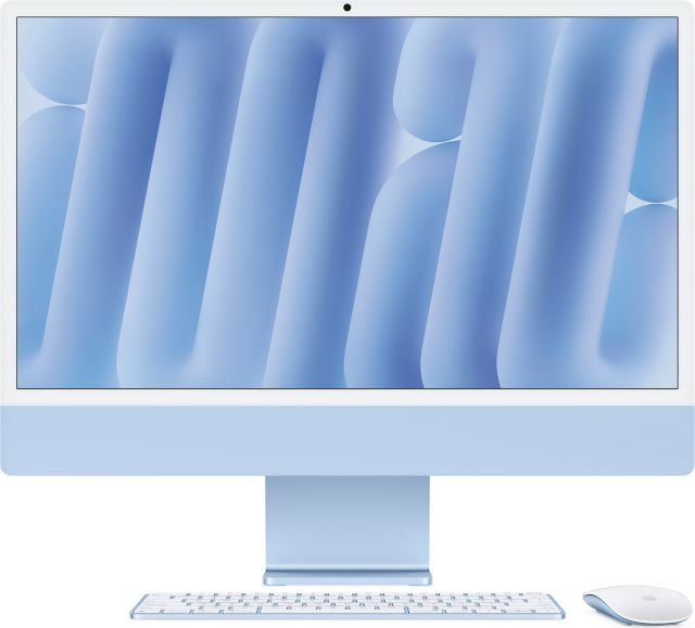Apple 24-inch iMac with Retina 4.5K display: Apple M4 chip with 10-core CPU and 10-core GPU, 16GB, 256GB SSD - Blue